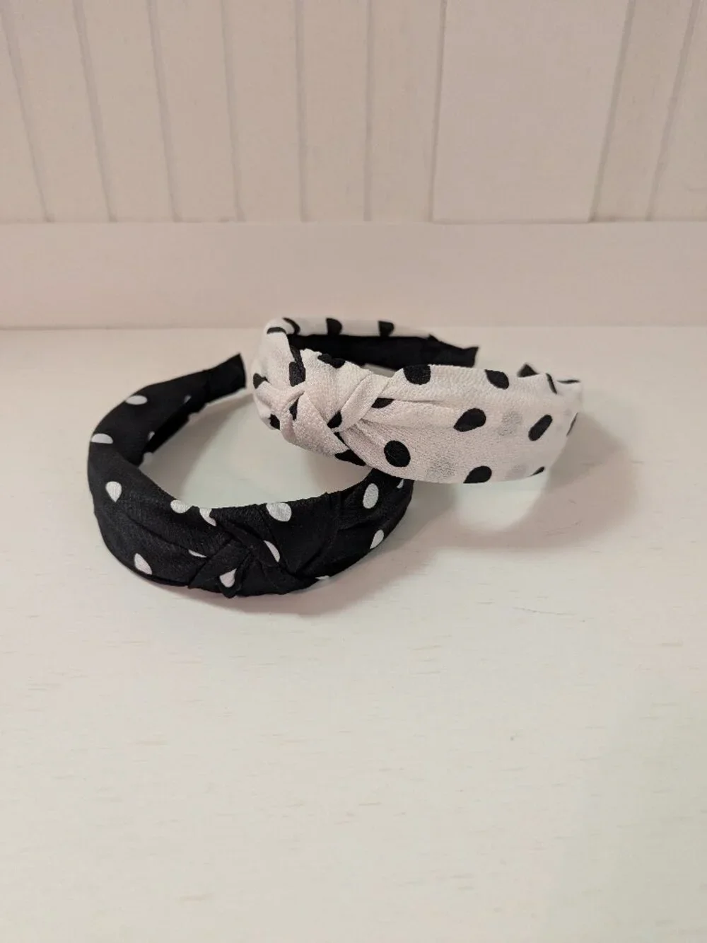 Black & White Polka dot headbands